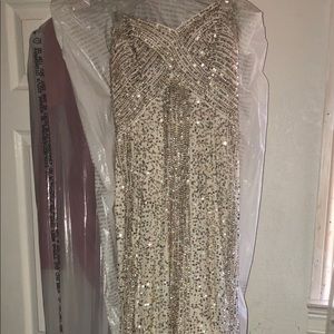 Joanna Chen long formal sparkling dress